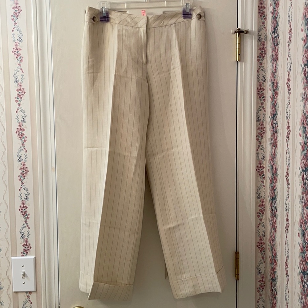 Women’s Ann Taylor Cream Lined Pants, Size 4